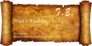 Theil Etelka névjegykártya